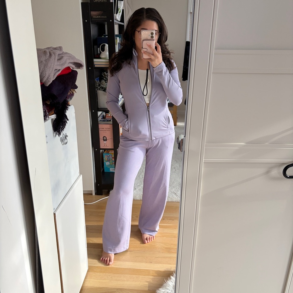 Lavender Gilly Hicks Active Cooldown Women's Wide Leg Lounge PANTS ONLY
